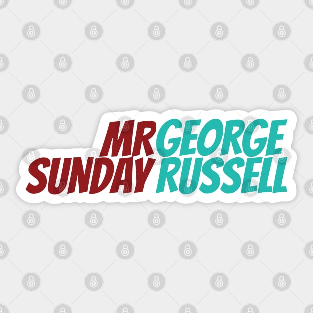 George Russell - Mr Sunday #1 Sticker by GreazyL